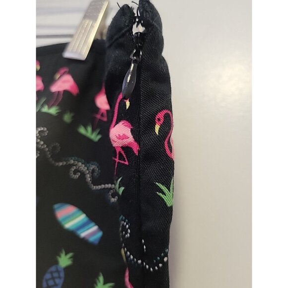 Bamboo Traders  Skort Size 14 Black With Tropical Themed Print Flamingo - Picture 4 of 6